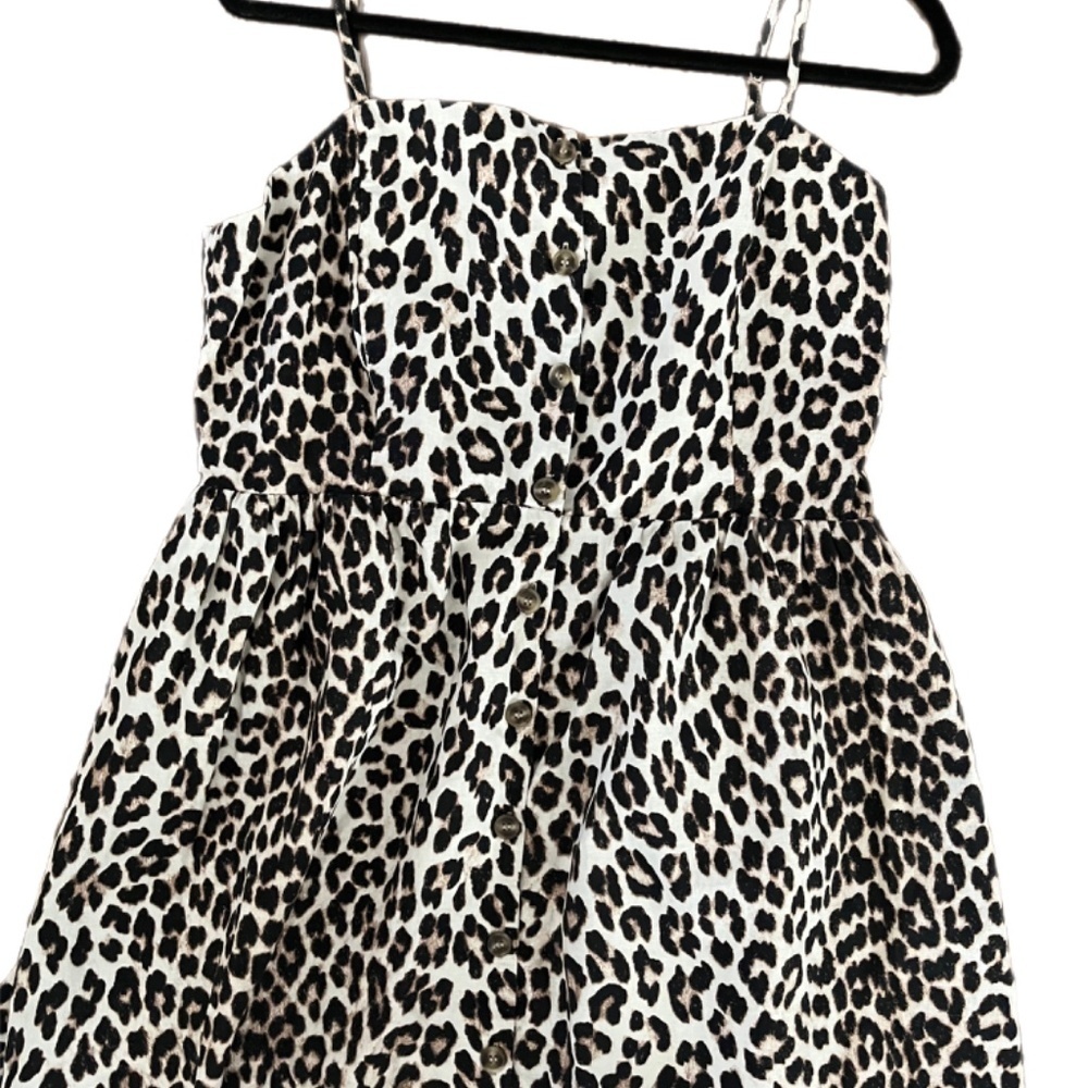 H & M Animal Print Midi Boho beach Linen Blend summer comfort dress - Picture 5 of 5